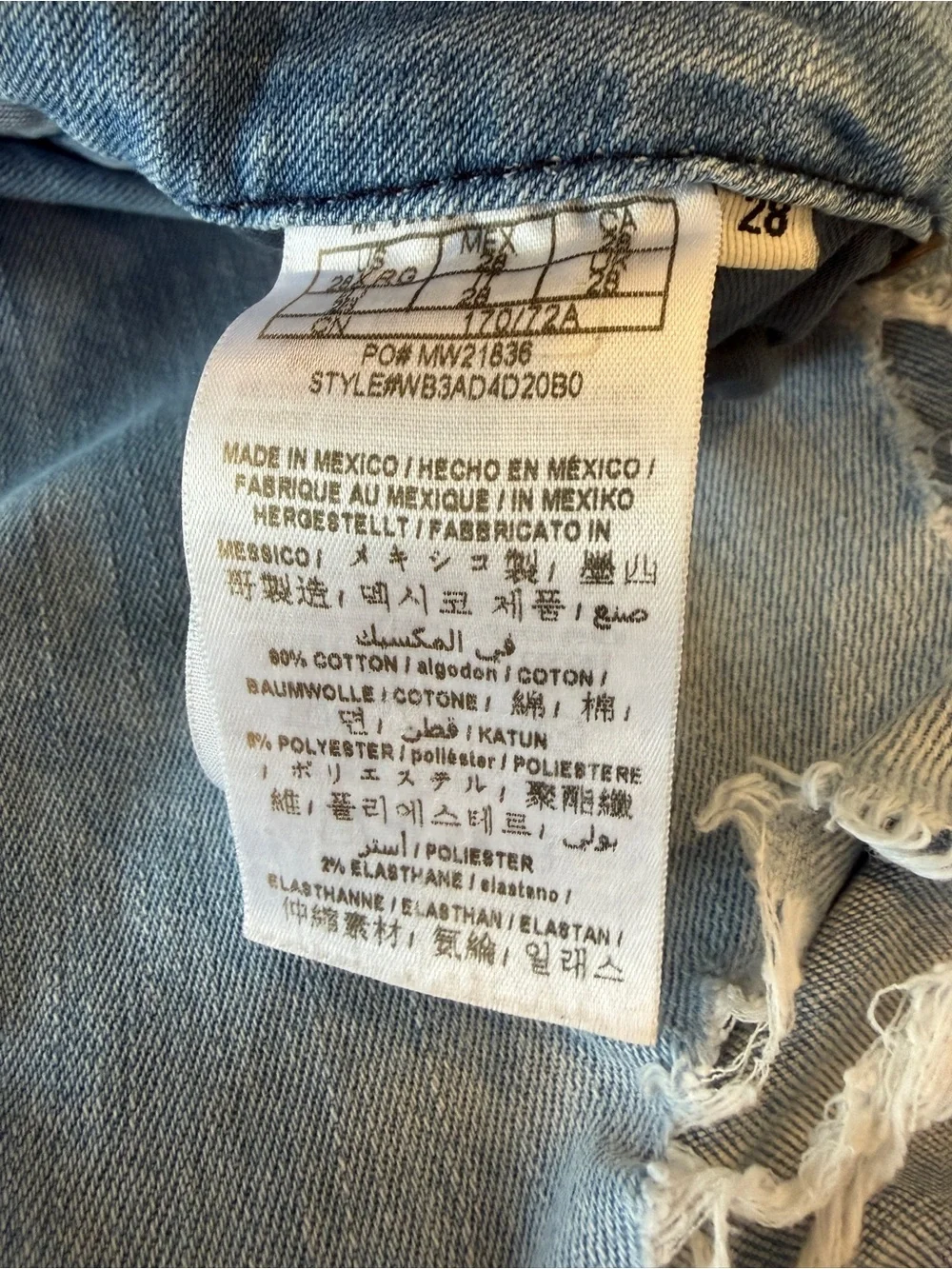Guess Pencil Skinny Light Mid Jean Size 28